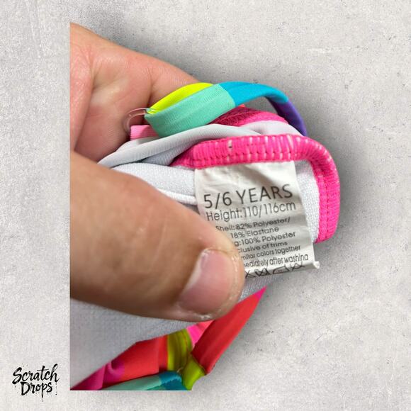 Limited Too Girls Swimsuits Bundle Unicorn Rainbow Leopard Print Size 5/6 Beach - Picture 3 of 3